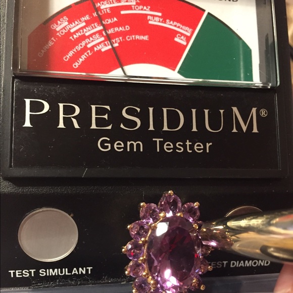 SOLD!!14K Gold 10ctw Amethyst Halo Design Pendant - Picture 7 of 8